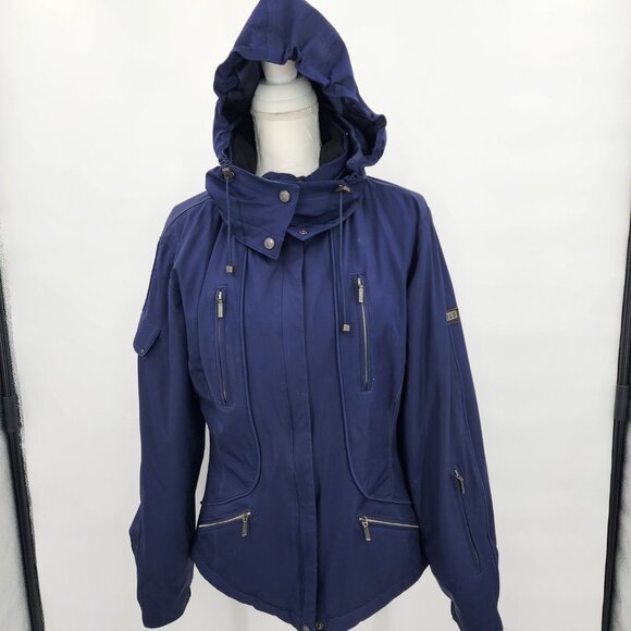 NILS Women's Navy Softshell Ski Jacket Snow Snowboard Size 10 - Picture 2 of 16
